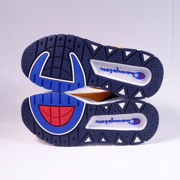 NEW Champion 93Eighteen Block Sneakers Gold/Burgundy - Picture 6 of 7